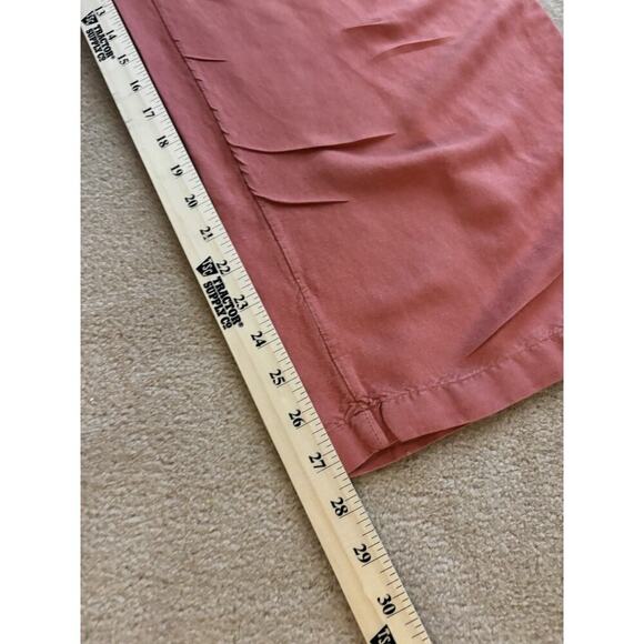 A New Day Pants M Linen Blend Terracotta Pull On Cropped Soft Girl Casual Travel - Picture 6 of 6